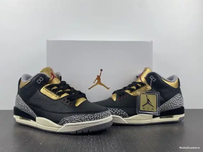 MaikeSneakers WMNS Black Jordan Air Gold CK9246-067 3 0606